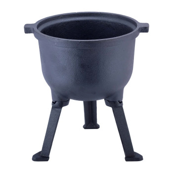 Котелок чугунный с крышкой на ножках Kamille 4800V 4 л