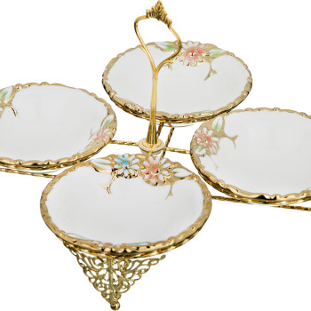 Менажница 4-х секционная Lefard "Цветы" 793-053