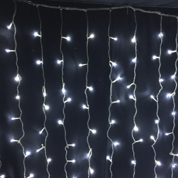 Светодиодный дождь 2 х 3 м с контроллером (прозрачный провод)