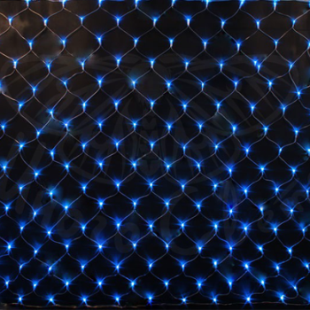 Светодиодная гирлянда сетка 2 х 1,5 м с контроллером (чёрный провод)