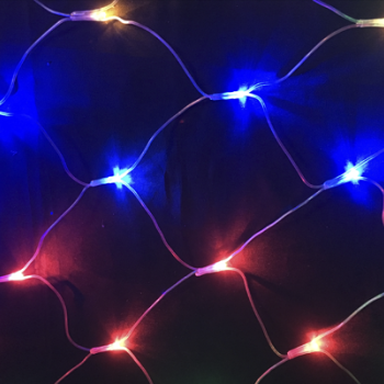 Светодиодная гирлянда сетка 2 х 1,5 м мерцающая (чёрный провод)
