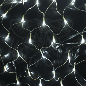 Светодиодная гирлянда сетка 2 х 3 м мерцающая (чёрный провод)