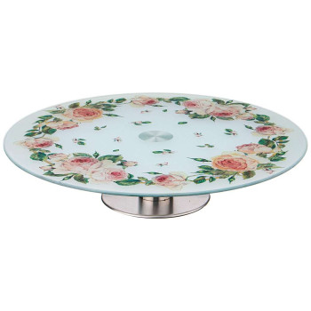 Тортовница вращающаяся Agness "Винтаж Пионы" 357-190 32 см