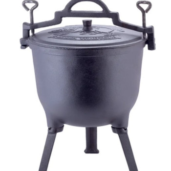 Котелок чугунный с крышкой на ножках Kamille 4802V 10 л