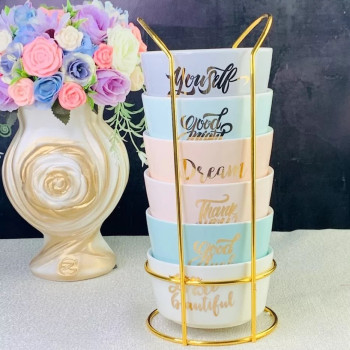 Набор из 6 салатников на подст. Lenardi 133-244 350 мл