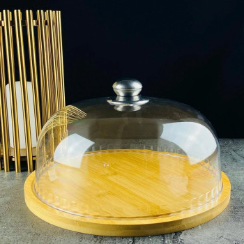 Блюдо 28,5см с крышкой Lenardi BAMBOO 140-098