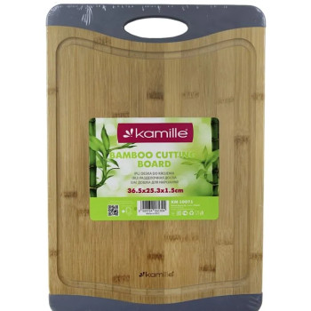 Доска разделочная из бамбука Kamille KM 10071 36,5х25,3х1,5 см